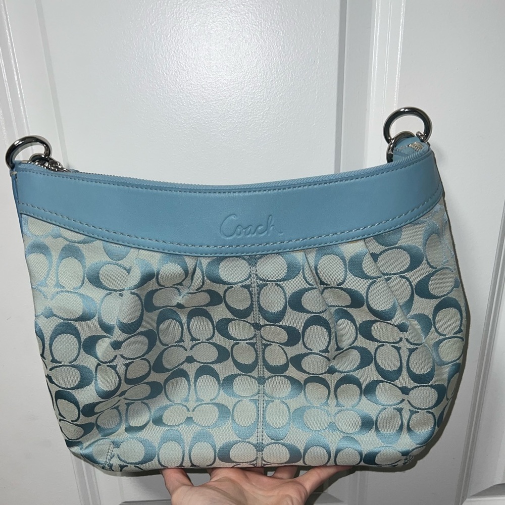 baby blue coach bag